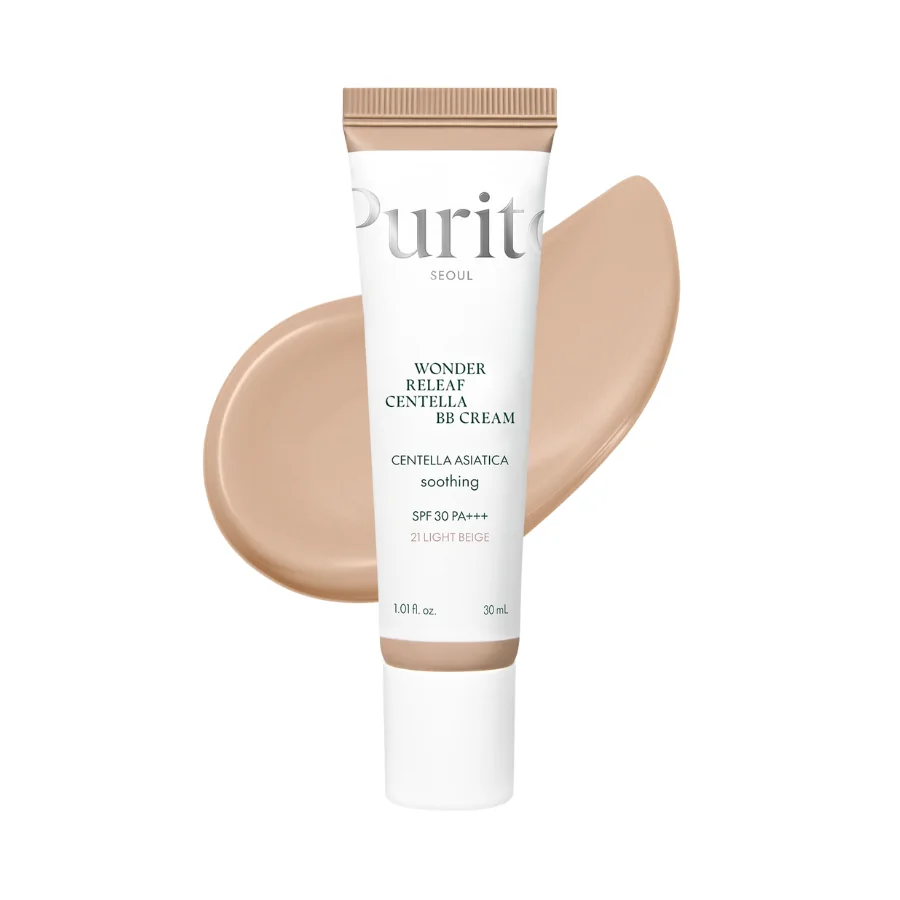PURITO SEOUL- Wonder Releaf Centella BB Cream-21 Light Beige ,30 ml