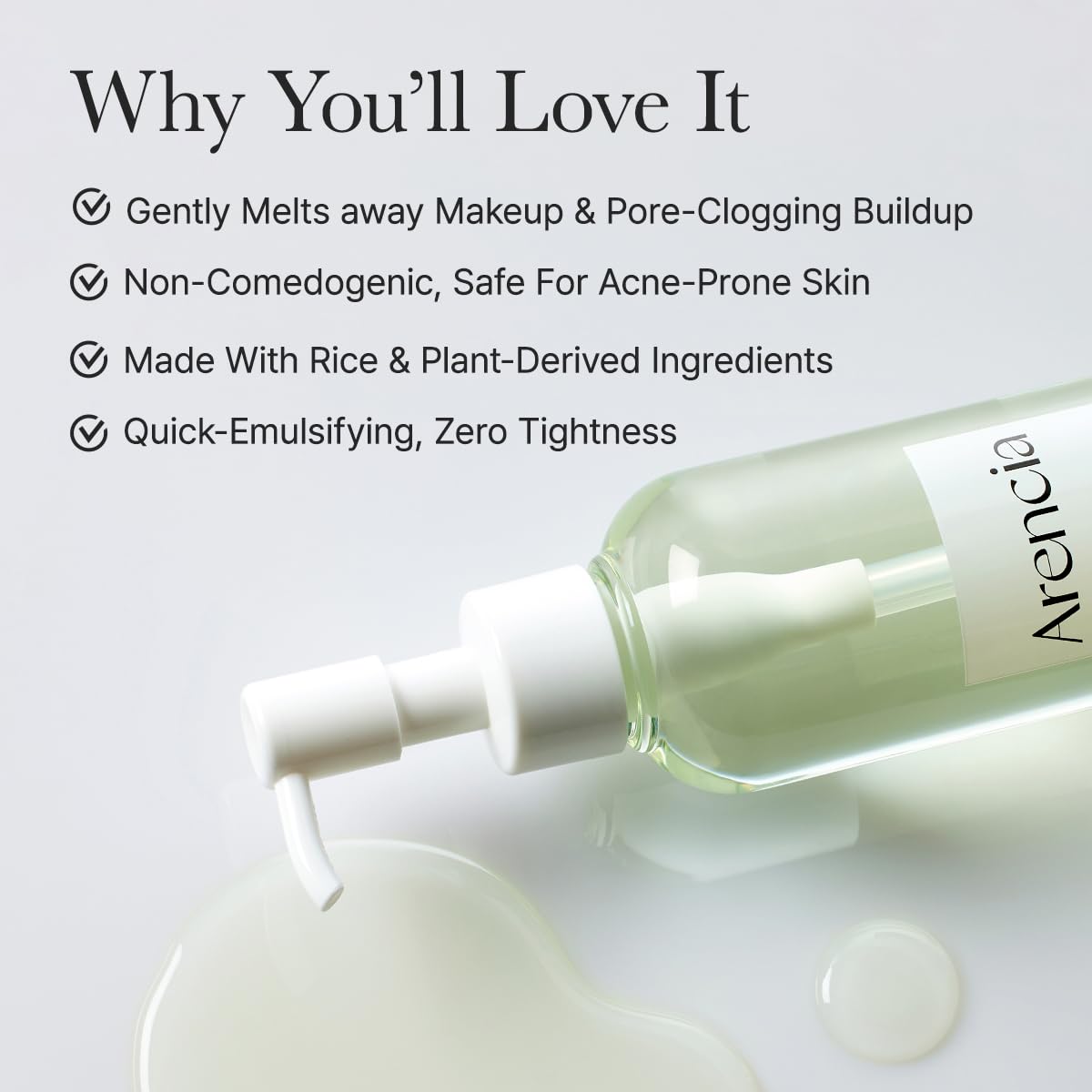 Arencia - Pore Melt Mochi Cleansing Oil, 200ml