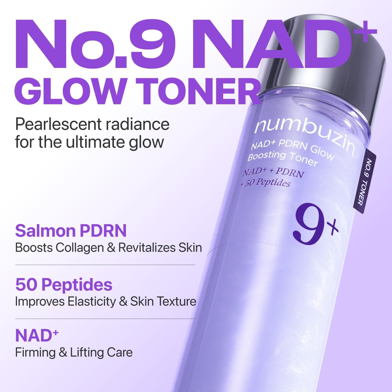 Numbuzin- No.9 NAD PDRN Glow Boosting Toner, 150ml